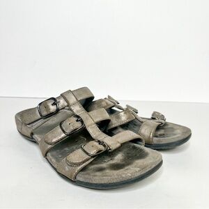 Vionic Misa Silver Sandals Size 7 Women’s Orthotic Orthopedic Comfort